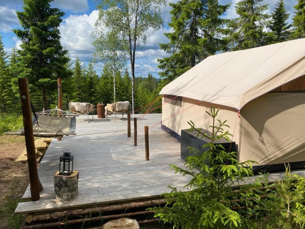 Glamping Tent With Amazing View In The Forest Torsby Exteriér fotografie